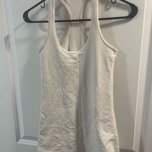 Lululemon Cream Textured Racerback Tank Top